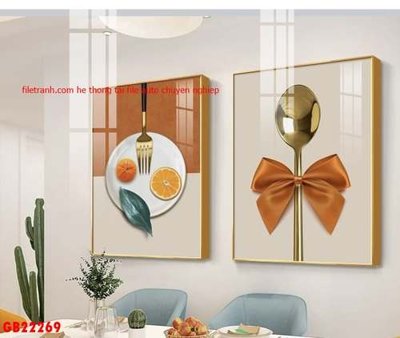File ảnh File gốc in bộ tranh decor treo tráng gương canvas GB22269 (gốc) in Hiflex