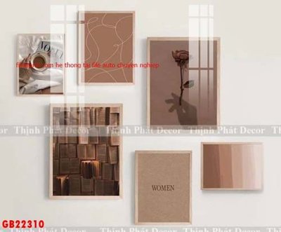 File tranh File gốc in bộ tranh decor treo tráng gương canvas GB22310 (gốc) in backlit film