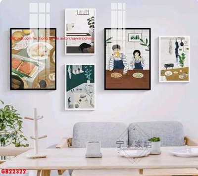 File gốc File gốc in bộ tranh decor treo tráng gương canvas GB22322 (vector) cho in ấn
