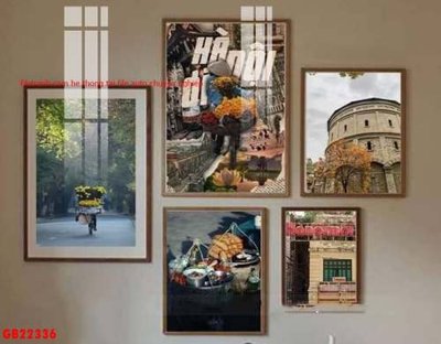 Download file gốc File gốc in bộ tranh decor treo tráng gương canvas GB22336 (in mica) 3D
