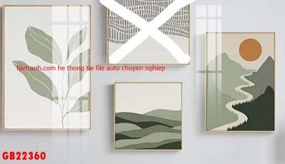 File in lụa File gốc in bộ tranh decor treo tráng gương canvas GB22360 (hoa văn) File gốc in bộ tranh decor treo tráng gương canvas GB22360