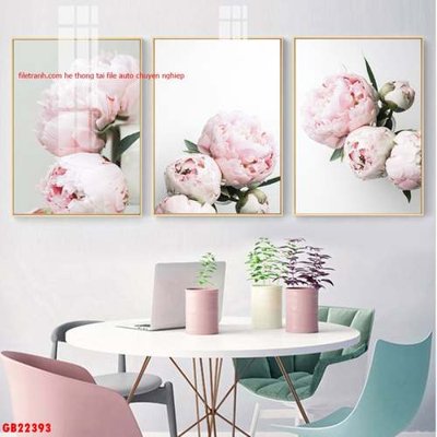 File tranh File gốc in bộ tranh decor treo tráng gương canvas GB22393 (ảnh gốc) không bị mờ