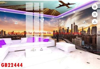 Ảnh gốc File gốc in bộ tranh decor treo tráng gương canvas GB22444 (độ nét cao) in mica