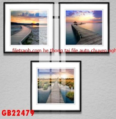 File tranh in tráng gương File gốc in bộ tranh decor treo tráng gương canvas GB22479 (siêu nét)