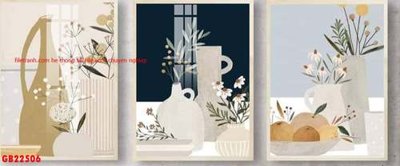File tranh in tráng gương File gốc in bộ tranh decor treo tráng gương canvas GB22506 (siêu nét)