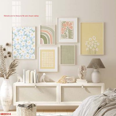 Tải file File gốc in bộ tranh decor treo tráng gương canvas GB22514 (gốc) làm file in ấn