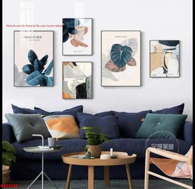 File tranh ảnh gốc File gốc in bộ tranh decor treo tráng gương canvas GB22538 dùng cho in khổ lớn