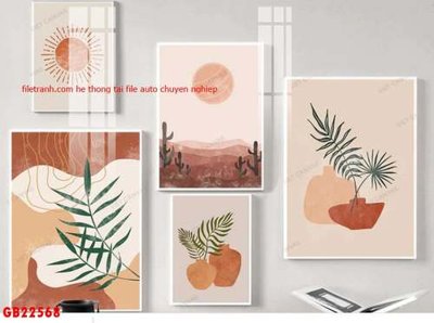 Download file gốc File gốc in bộ tranh decor treo tráng gương canvas GB22568 (in mica) trang trí
