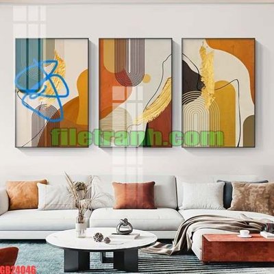 Tải về hình ảnh gốc File gốc in bộ tranh decor treo tráng gương canvas GB24046 sắc nét