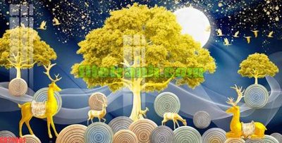 File gốc File gốc in bộ tranh decor treo tráng gương canvas GB24061 cho in ấn và thiết kế