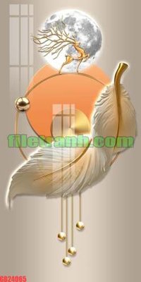 File in trần File gốc in bộ tranh decor treo tráng gương canvas GB24065 (bản gốc) hoa văn