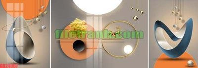 File gốc File gốc in bộ tranh decor treo tráng gương canvas GB24067 (in lụa) cao cấp