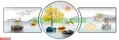 File in trần File gốc in bộ tranh decor treo tráng gương canvas GB24073 (bản gốc) 5D