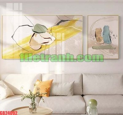 File PSD in ấn File gốc in bộ tranh decor treo tráng gương canvas GB24092 (chất lượng cao)