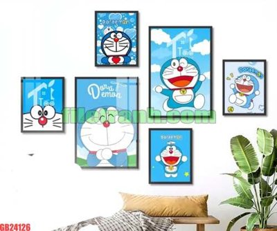 File tranh File gốc in bộ tranh decor treo tráng gương canvas GB24126 (gốc) in trên kính