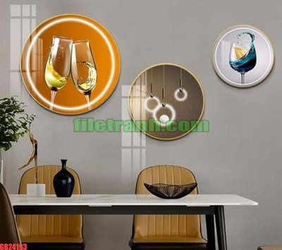 File gốc File gốc in bộ tranh decor treo tráng gương canvas GB24193 (in lụa) trang trí tường