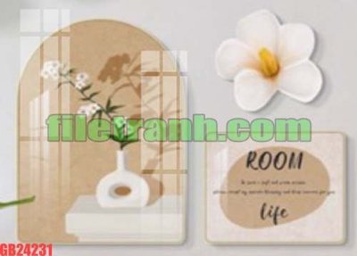 Tải file File gốc in bộ tranh decor treo tráng gương canvas GB24231 (gốc) làm file in ấn
