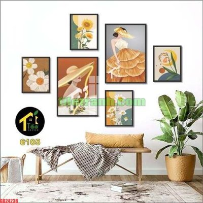 File gốc File gốc in bộ tranh decor treo tráng gương canvas GB24238 (in mica) trang trí