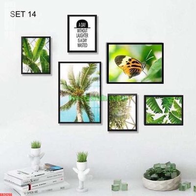 File ảnh File gốc in bộ tranh decor treo tráng gương canvas GB24266 (gốc) cho trang trí nhà hàng