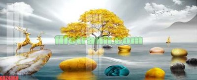 File PSD File gốc in bộ tranh decor treo tráng gương canvas GB24360 (gốc) cho designer