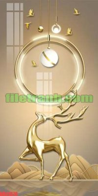 File PSD File gốc in bộ tranh decor treo tráng gương canvas GB24370 (bản gốc) đã tách nền