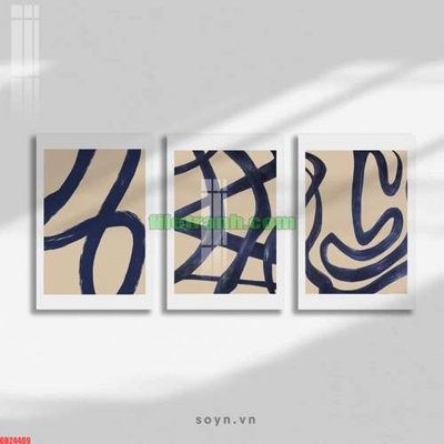 File in trần File gốc in bộ tranh decor treo tráng gương canvas GB24409 (bản gốc 3D) sống động