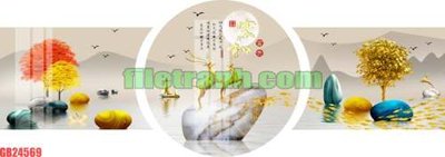 File tranh File gốc in bộ tranh decor treo tráng gương canvas GB24569 (gốc) phong cách tối giản