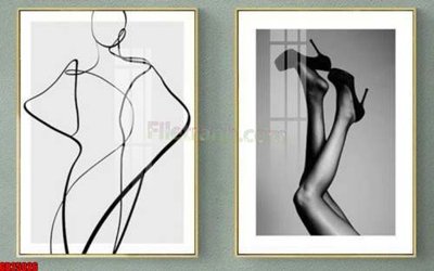 File gốc File gốc in bộ tranh decor treo tráng gương canvas GB25026 (bản quyền) cho in ấn