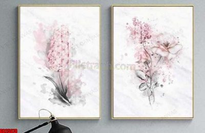 File tranh File gốc in bộ tranh decor treo tráng gương canvas GB25078 (gốc) chủ đề tĩnh vật