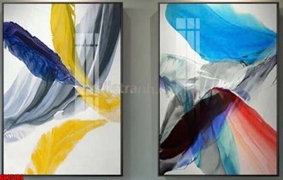 File tranh File gốc in bộ tranh decor treo tráng gương canvas GB25102 (gốc) chủ đề thiên nhiên