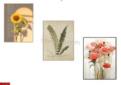 File tranh File gốc in bộ tranh decor treo tráng gương canvas GB25143 (ảnh gốc) độc quyền