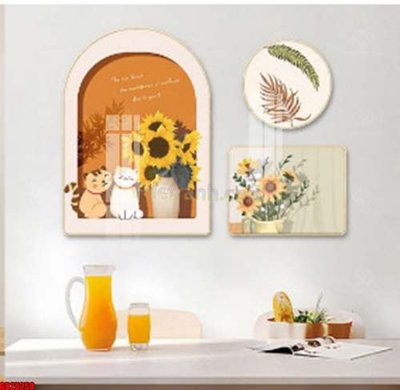 Download file ảnh gốc File gốc in bộ tranh decor treo tráng gương canvas GB25250 để in ấn