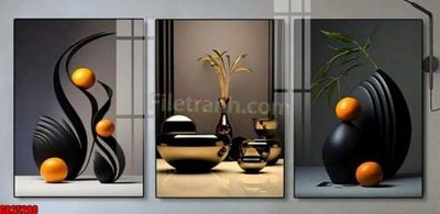 Mua file gốc File gốc in bộ tranh decor treo tráng gương canvas GB25280 (in ấn) tại Filetranh.com