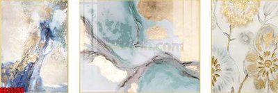 File tranh PSD File gốc in bộ tranh decor treo tráng gương canvas GB25299 chất lượng cao