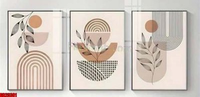 File gốc File gốc in bộ tranh decor treo tráng gương canvas GB25381 (in 3D) nghệ thuật