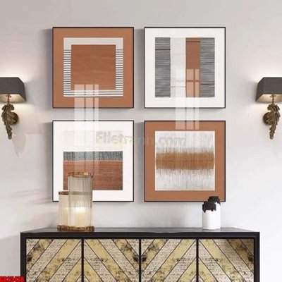 File gốc File gốc in bộ tranh decor treo tráng gương canvas GB25428 (in lụa) tranh phong thủy