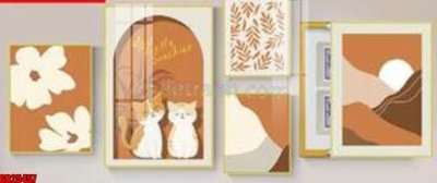 File gốc File gốc in bộ tranh decor treo tráng gương canvas GB25457 (in ấn) không giới hạn