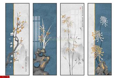Download file File gốc in bộ tranh decor treo tráng gương canvas GB25573 (gốc) cho xưởng in