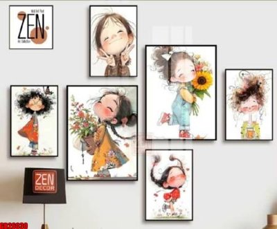 File ảnh gốc File gốc in bộ tranh decor treo tráng gương canvas GB26030 (chuyên in mica)