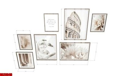 File tranh gốc File gốc in bộ tranh decor treo tráng gương canvas GB26049 (bản quyền) Filetranh.com
