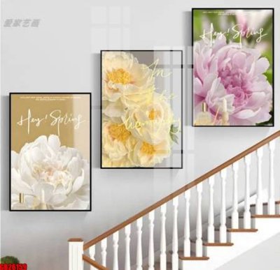 File tranh File gốc in bộ tranh decor treo tráng gương canvas GB26159 (file gốc) chuẩn màu in