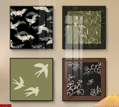 File tranh quảng cáo File gốc in bộ tranh decor treo tráng gương canvas GB26193 (file gốc) chuyên nghiệp