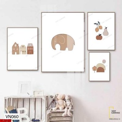 File tranh File gốc in bộ tranh decor treo tráng gương canvas GB26197 (ảnh gốc) in trần xuyên sáng