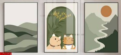 Download file File gốc in bộ tranh decor treo tráng gương canvas GB26231 (gốc) in mica đèn LED