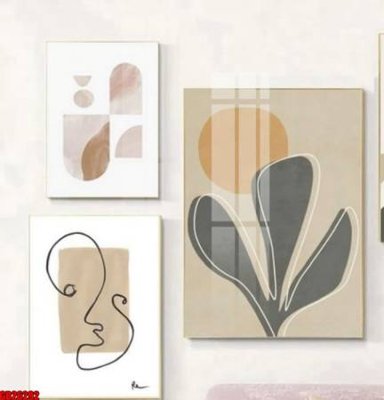 File gốc File gốc in bộ tranh decor treo tráng gương canvas GB26292 (phiên bản chuẩn) để in ấn