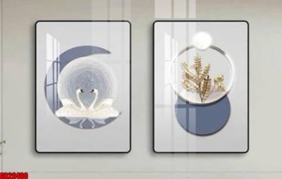 File tranh File gốc in bộ tranh decor treo tráng gương canvas GB26400 (bản gốc) treo quán cafe