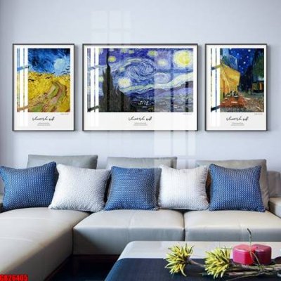 File ảnh File gốc in bộ tranh decor treo tráng gương canvas GB26405 (gốc) in poster