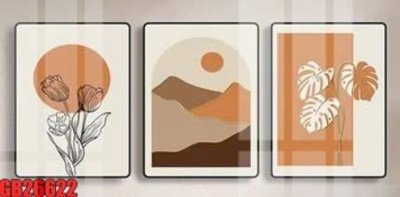 Tải file File gốc in bộ tranh decor treo tráng gương canvas GB26622 (PSD) cho in ấn quảng cáo