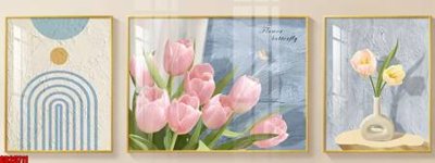 File tranh gốc File gốc in bộ tranh decor treo tráng gương canvas GB26711 (bản đẹp) độc quyền