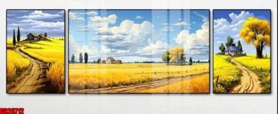 File tranh gốc File gốc in bộ tranh decor treo tráng gương canvas GB26712 (sắc nét từng chi tiết)